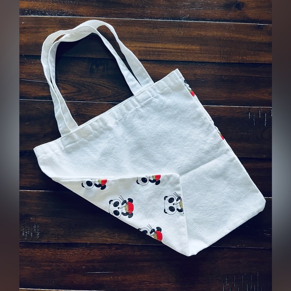 Cute Panda Reusable Tote Bag - Picture 2 of 7
